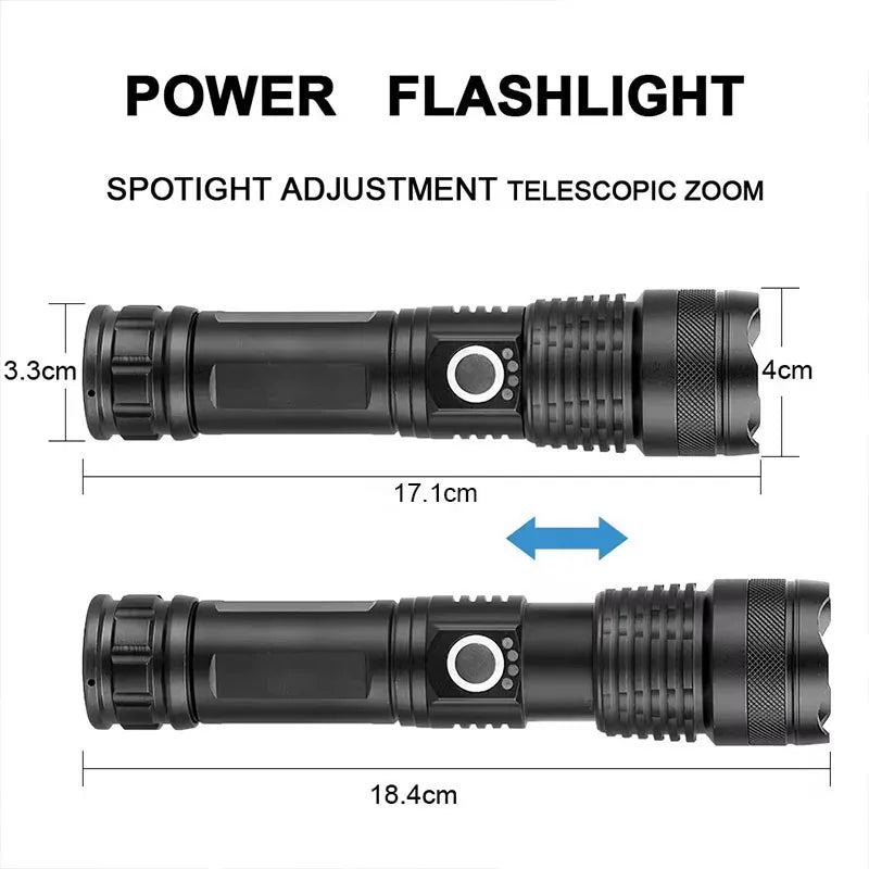 High Power Tactical Flashlight Aluminum Alloy
