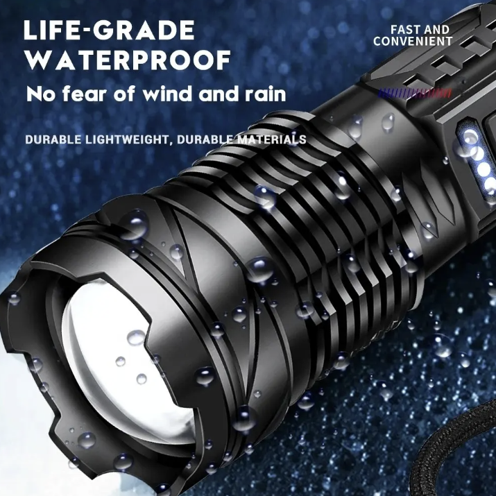 High Power Flashlight 2000 Lumen LED Zoom